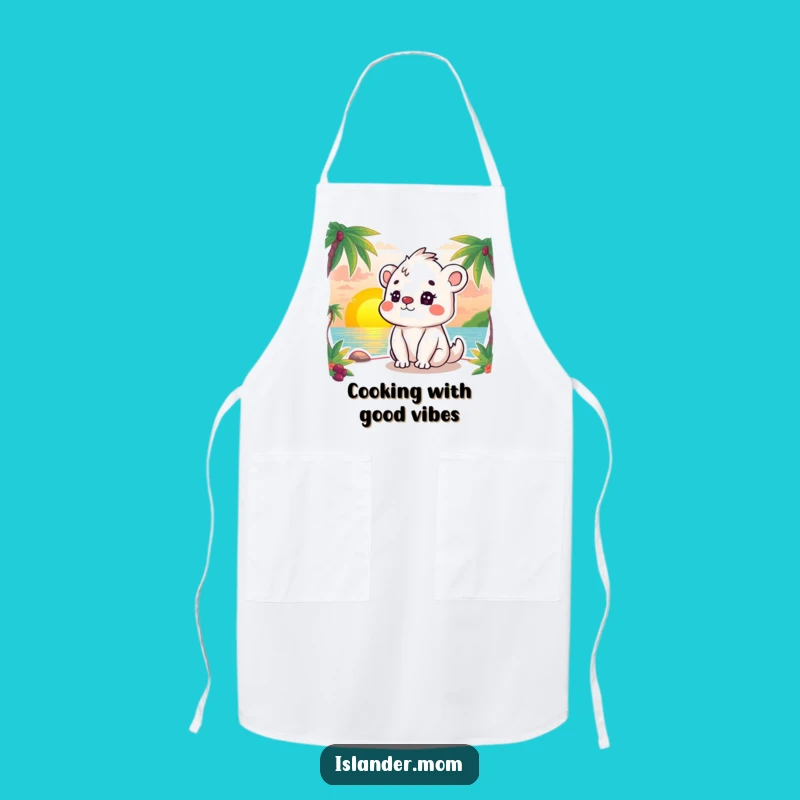 Funny Islander Animal Sunset Apron, Cook with Peaceful Charm