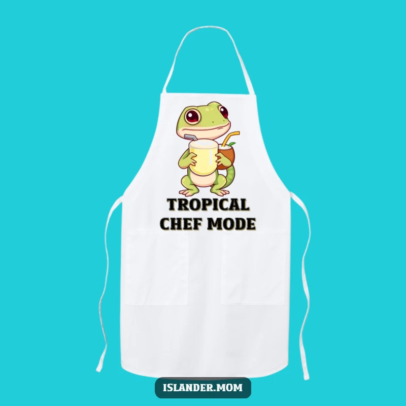 Funny Island Gecko Apron: Cook with Tropical Flair