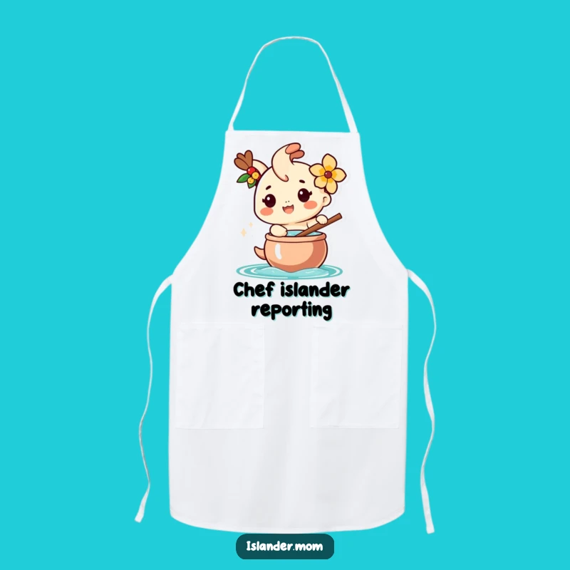 Funny Islander Chef Apron: Cook with a Happy Character's Island Style, Fantastic Funny Gift