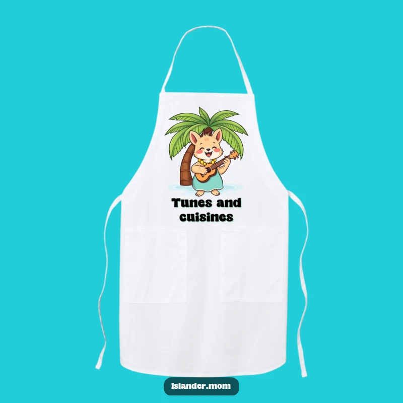 Funny Islander Mom Animal Ukulele Apron - Cook to the Island Beat!