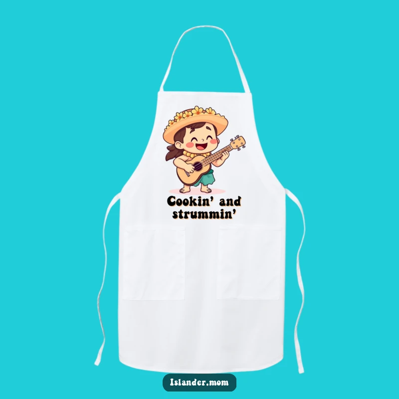 Funny Islander Ukulele Apron - Kitchen Tunes for Happy Cooks