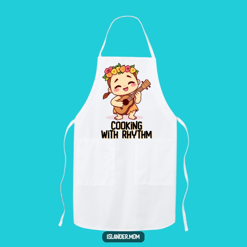 Funny Islander Ukulele Apron - Melodious Kitchen Fun Gift