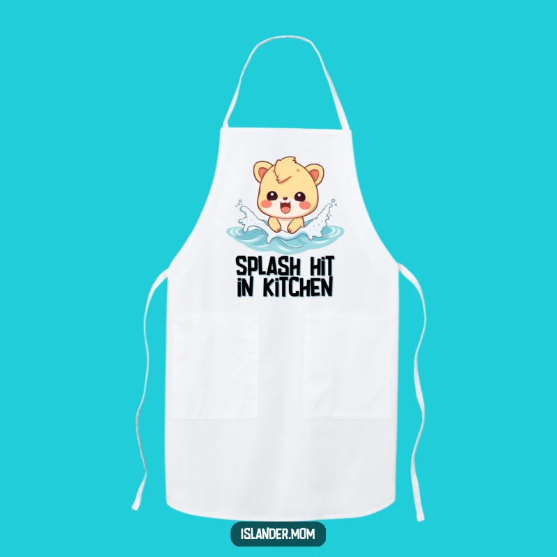 Funny Islander Wave Splash Apron - Beach Kitchen Fun Gift