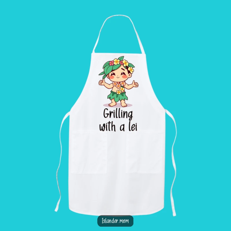 Funny Kawaii Islander Apron: Tropical Dancer Kitchen Gift