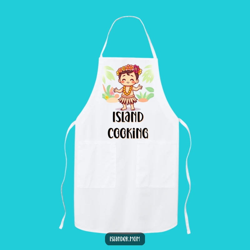Funny Kawaii Islander Hula Apron - Tropical Kitchen Dance Gift