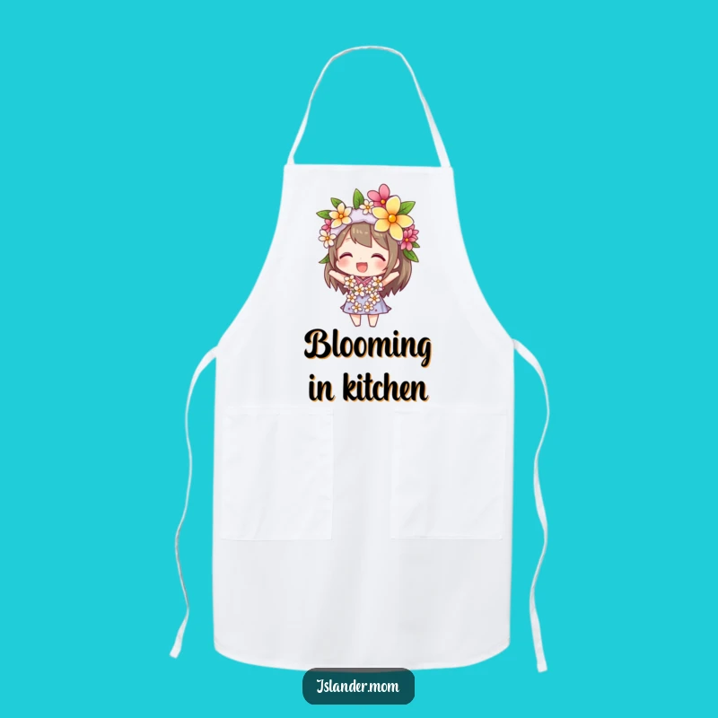 Funny Lei Head Balance Apron - Kitchen Tropical Fun Wear