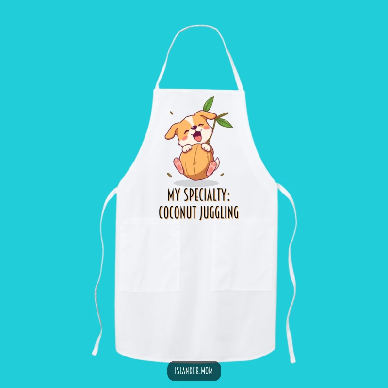 Funny Dog Coconut Catch Apron: Cook with Comedy and Canine Capers