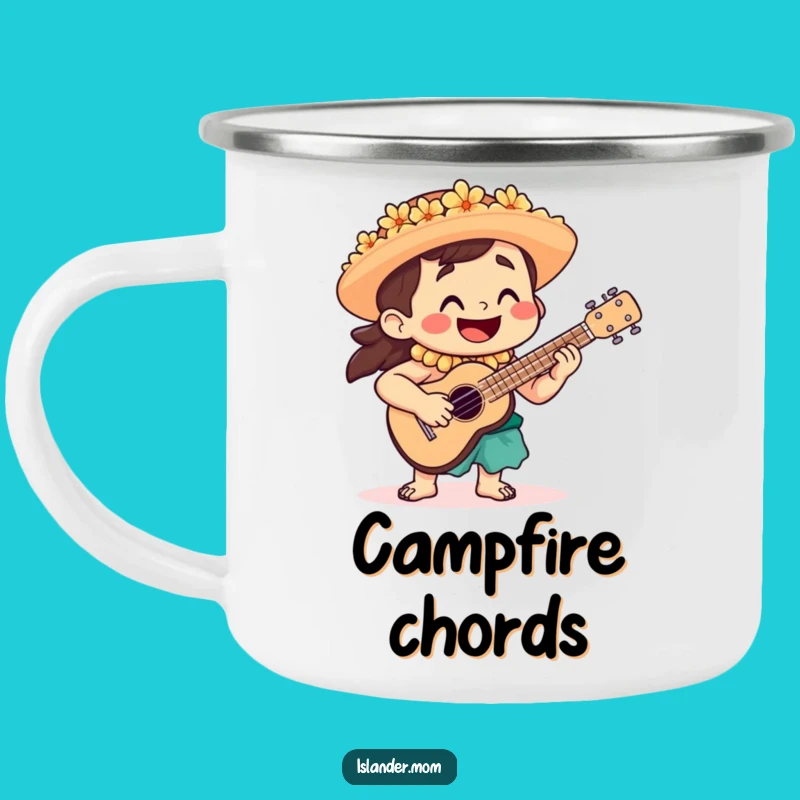 Durable Funny Islander Ukulele Camping Mug - Musical Adventure Gift