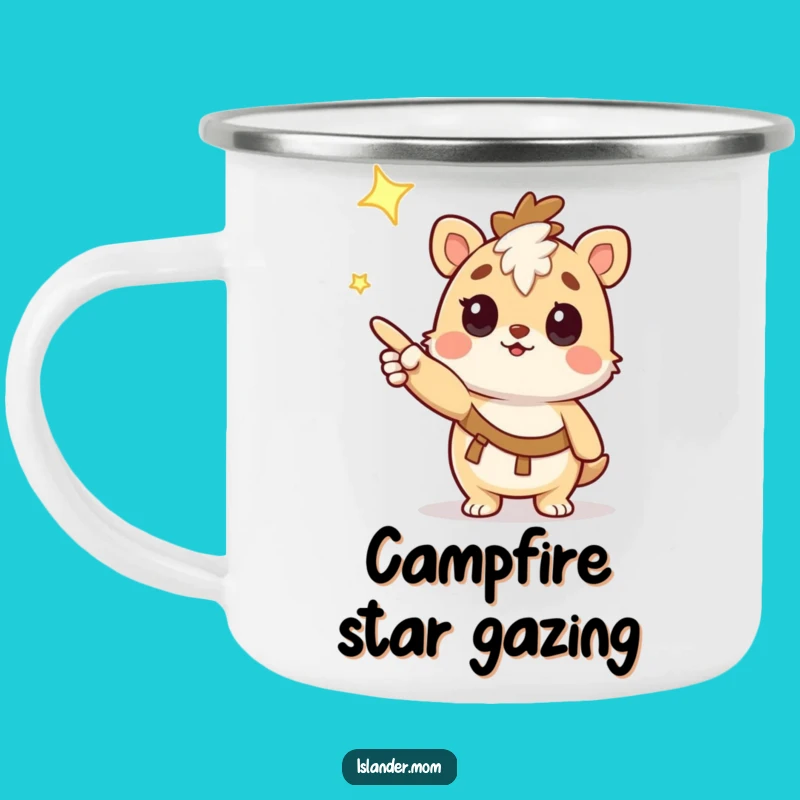 Funny Curious Islander Animal Star Mug: Campfire Stories & Celestial Sips