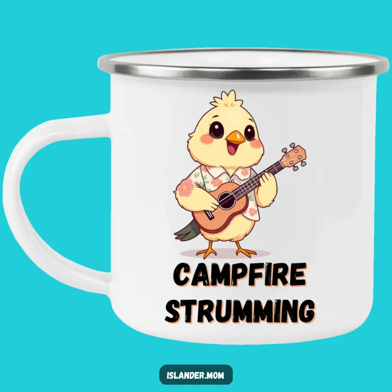 Funny Mama Bird Camping Mug: Musical Melodies and Floral Vibes