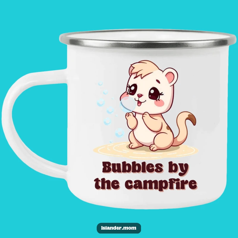 Durable Funny Islander Mom Animal Camping Mug: Beach Bubbles, Outdoor Fun