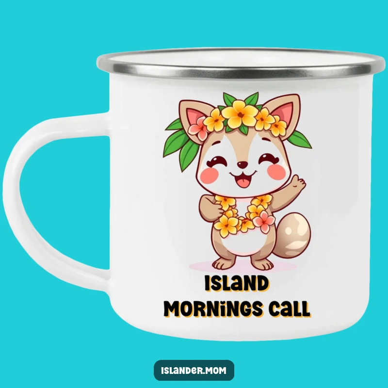Funny Islander Animal Dancing Camping Mug: Tropical Adventures