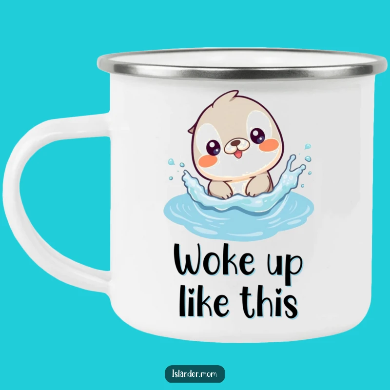 Funny Kawaii Islander Animal Splashing Camping Mug: Adventure & Beach Humor Gift!