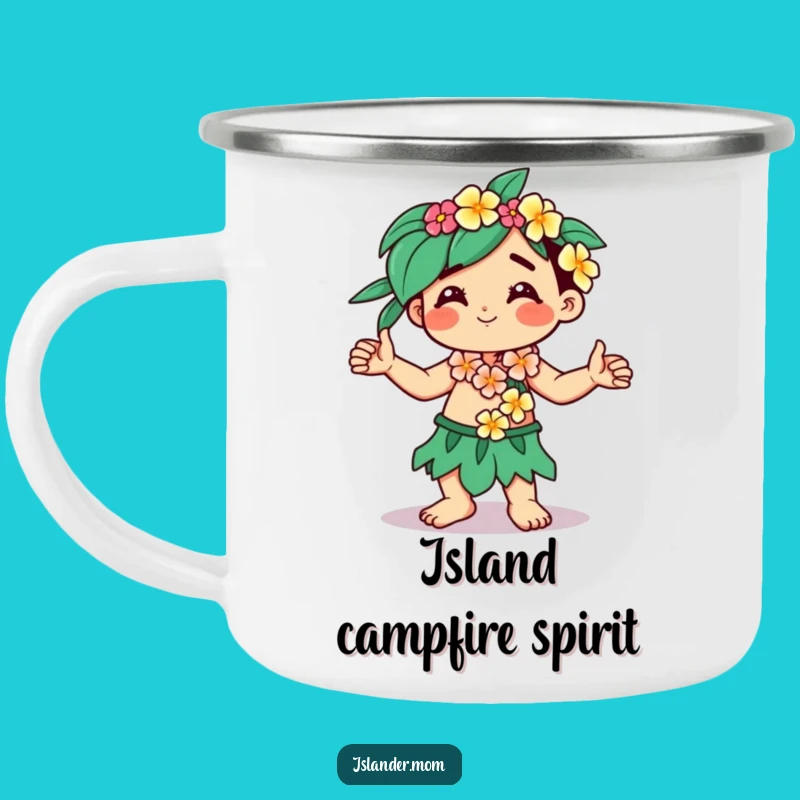 Funny Kawaii Islander Camping Mug: Tropical Dancer Outdoor Gift