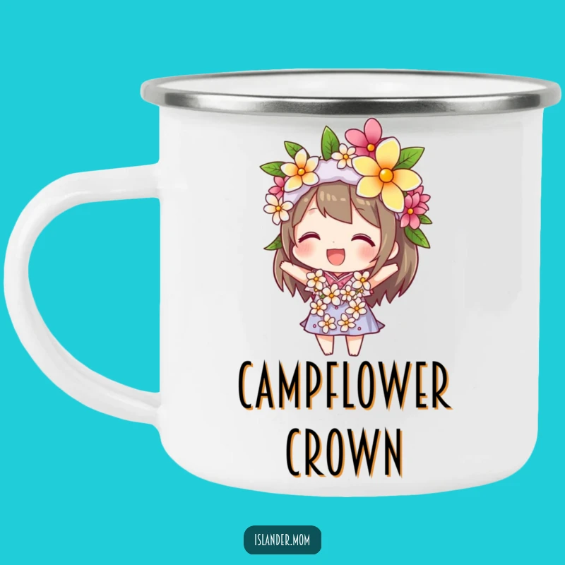 Funny Lei Head Balance Camping Mug - Durable Tropical Adventure Cup