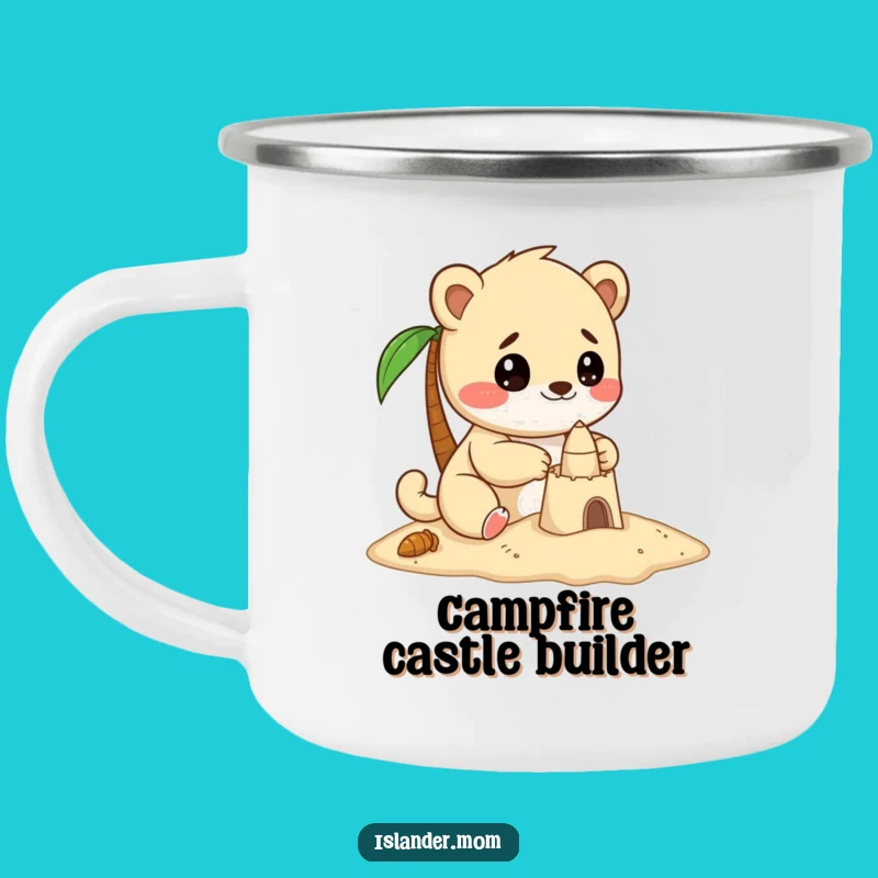 Funny Sandcastle Builder Camping Mug, Adventure and Creation