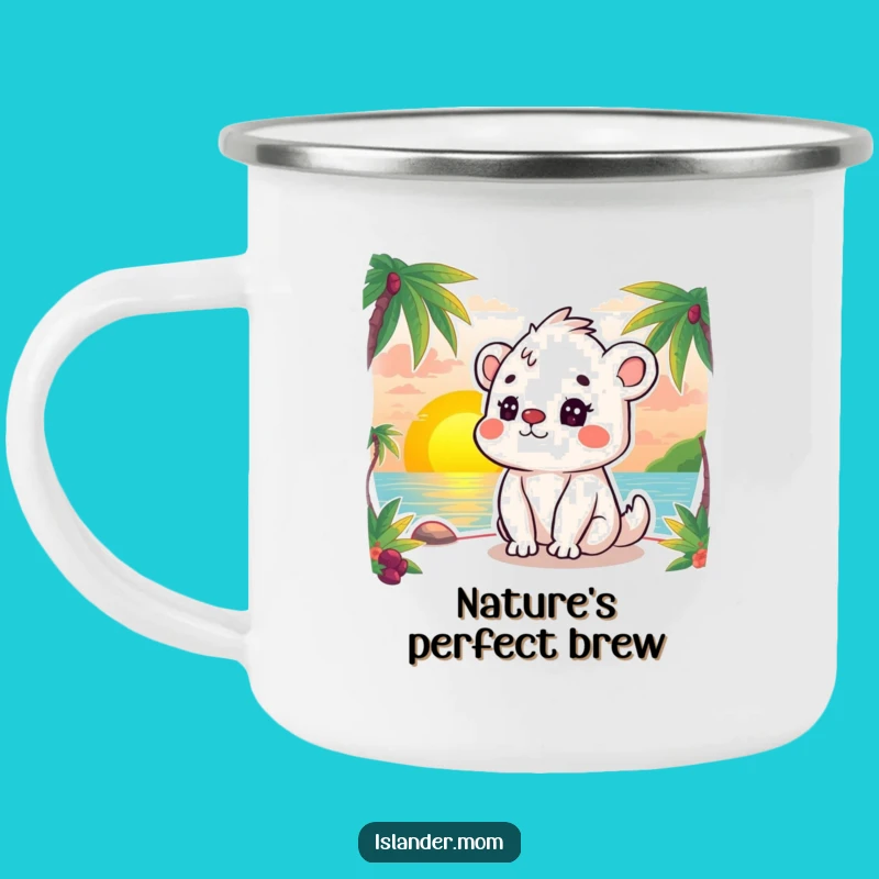 Funny Islander Animal Sunset Camping Mug, Adventure with Calm