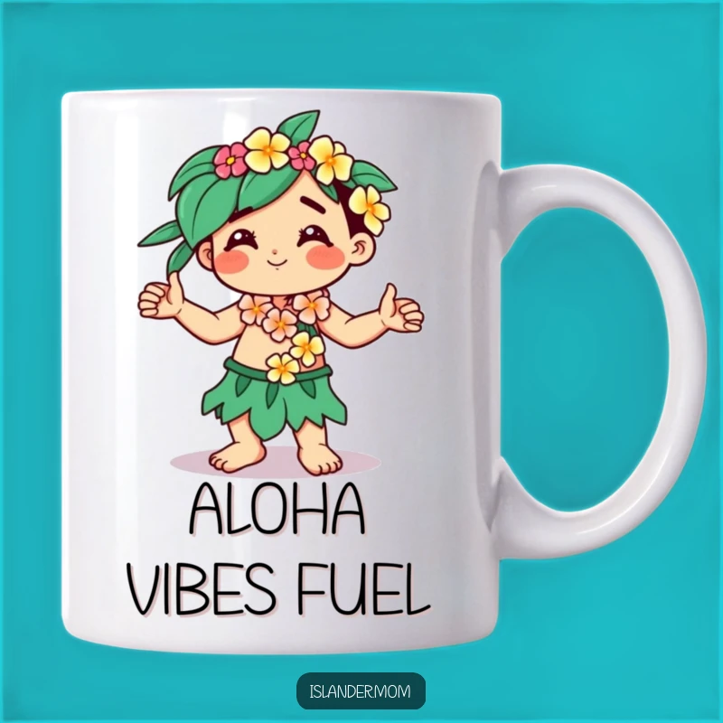 Funny Kawaii Islander Mug: Tropical Dancer Character Island Gift