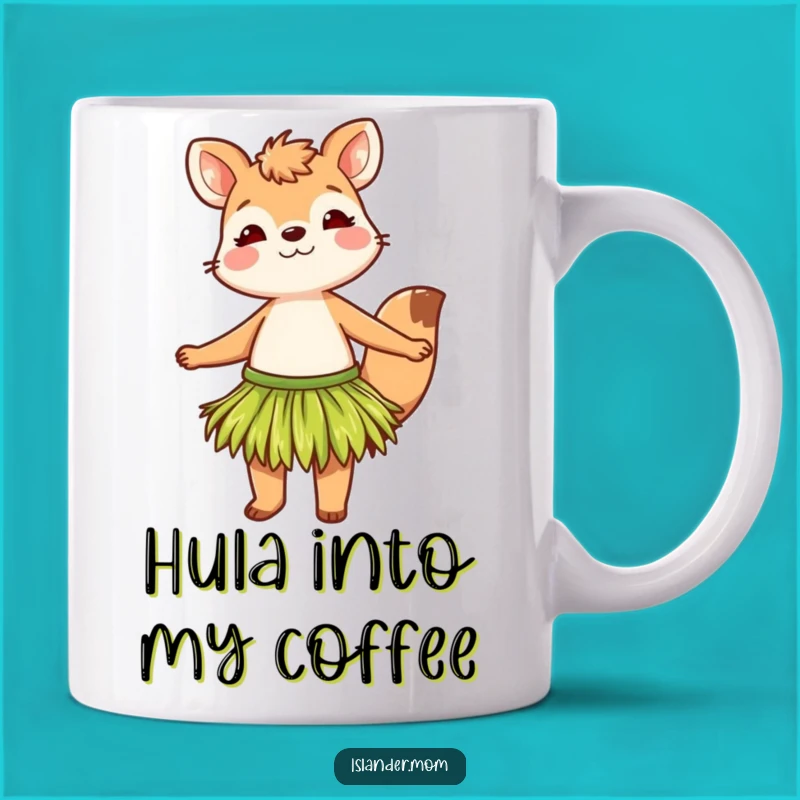 Funny Animal Grass Skirt Dancer Mug: A Hilarious Tropical Treat for Your Morning Coffee