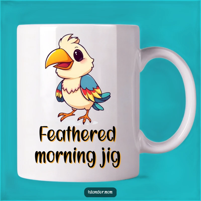 Funny Bird Shimmy Mug: Playful Feathered Friend's Morning Fun