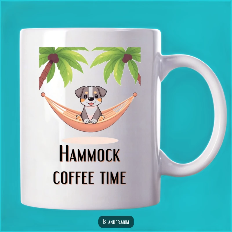 Funny Dog Hammock Chill Mug - Relaxing Tropical Canine Gift