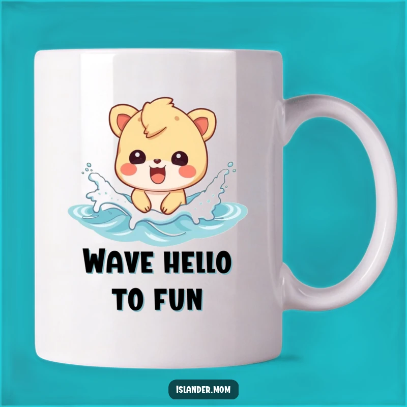 Funny Islander Animal Wave Splash Mug - Beach Fun Gift