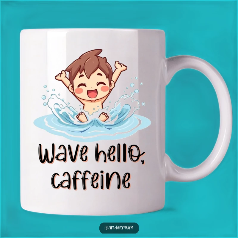 Funny Islander Ocean Splash Mug - Joyful Beach Lover's Gift