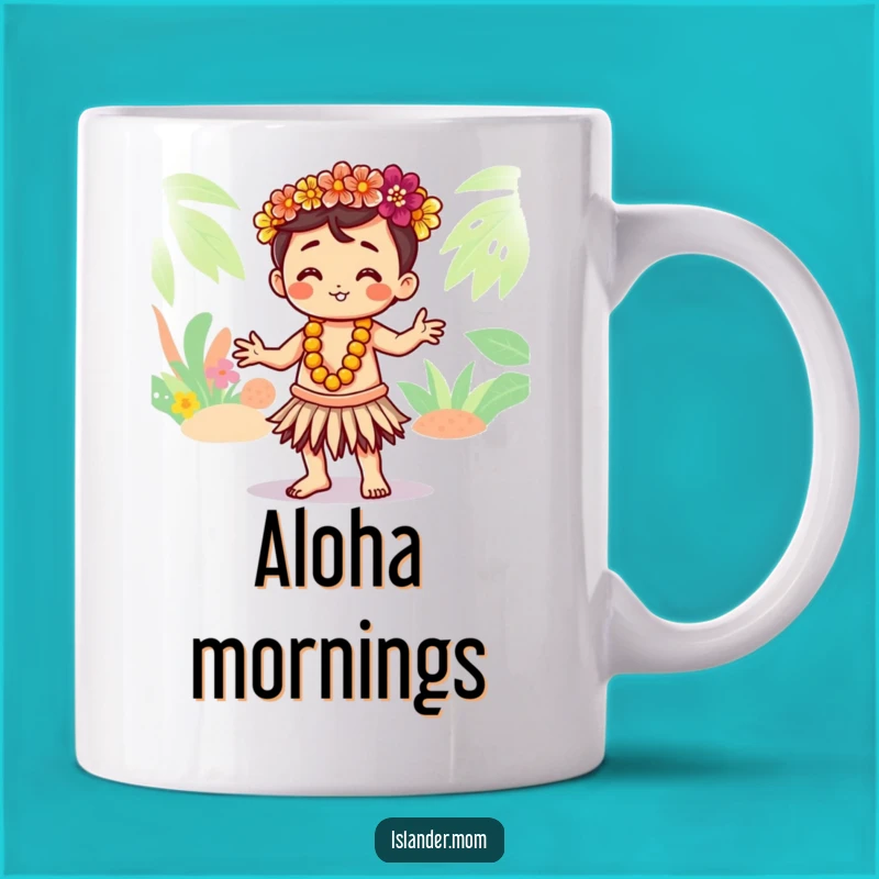 Funny Kawaii Islander Hula Dancer Mug - Graceful Tropical Gift