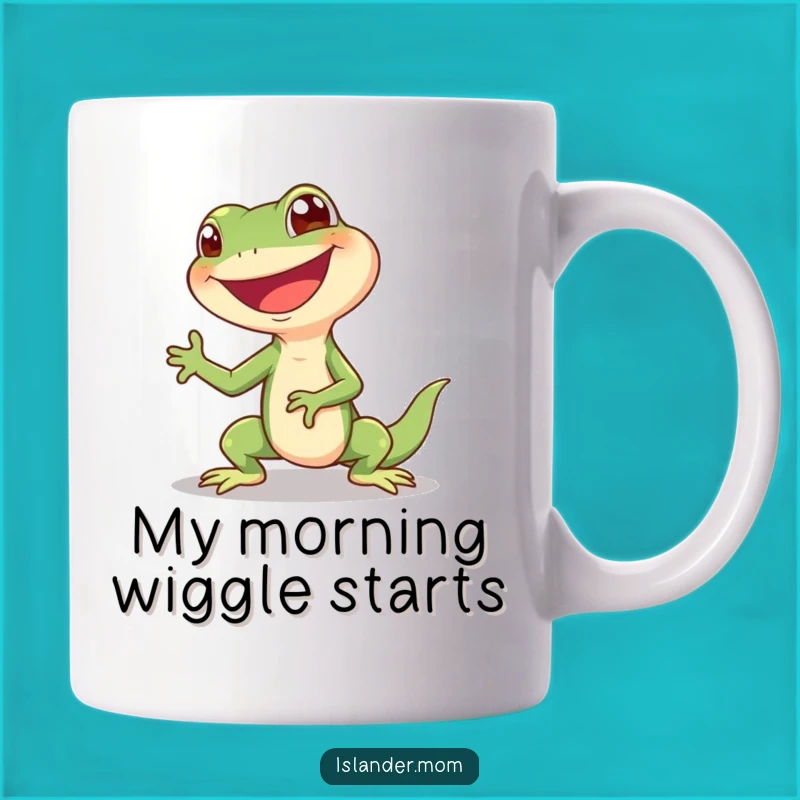 Funny Lizard Shimmy Mug: Giggling Reptile Enthusiast Funny Gift