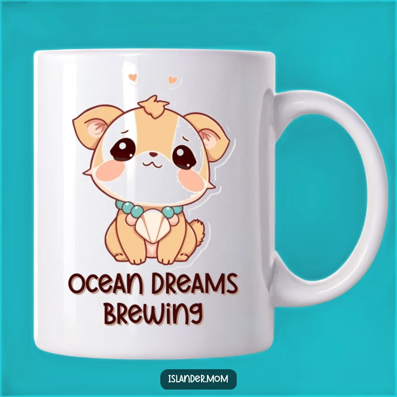 Funny Dreamy Animal Seashell Necklace Mug: Escape with Whimsical Charm