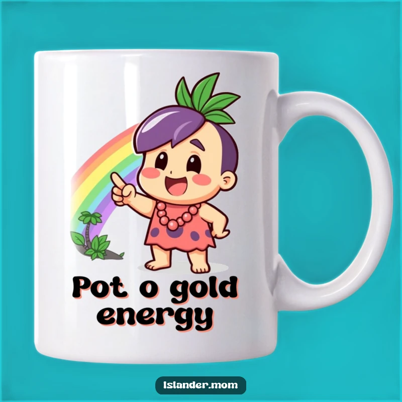 Funny Islander Rainbow Mug - Perfect Excited Expression Gift for Island Lovers