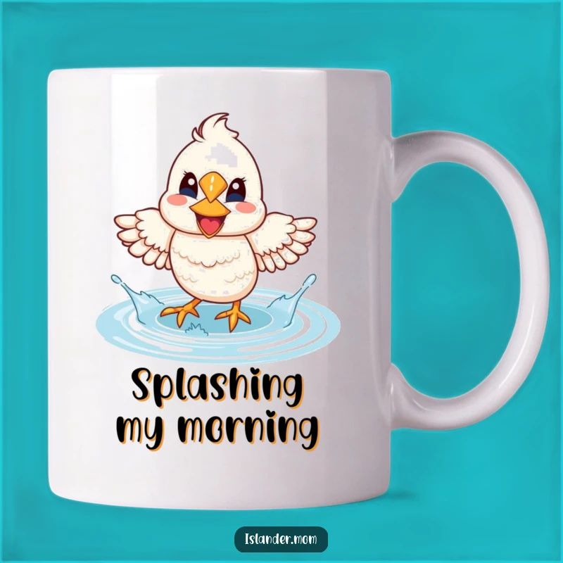 Funny Mama Bird Lagoon Splash Mug: Joyful Water Fun and Happy Bird Gift