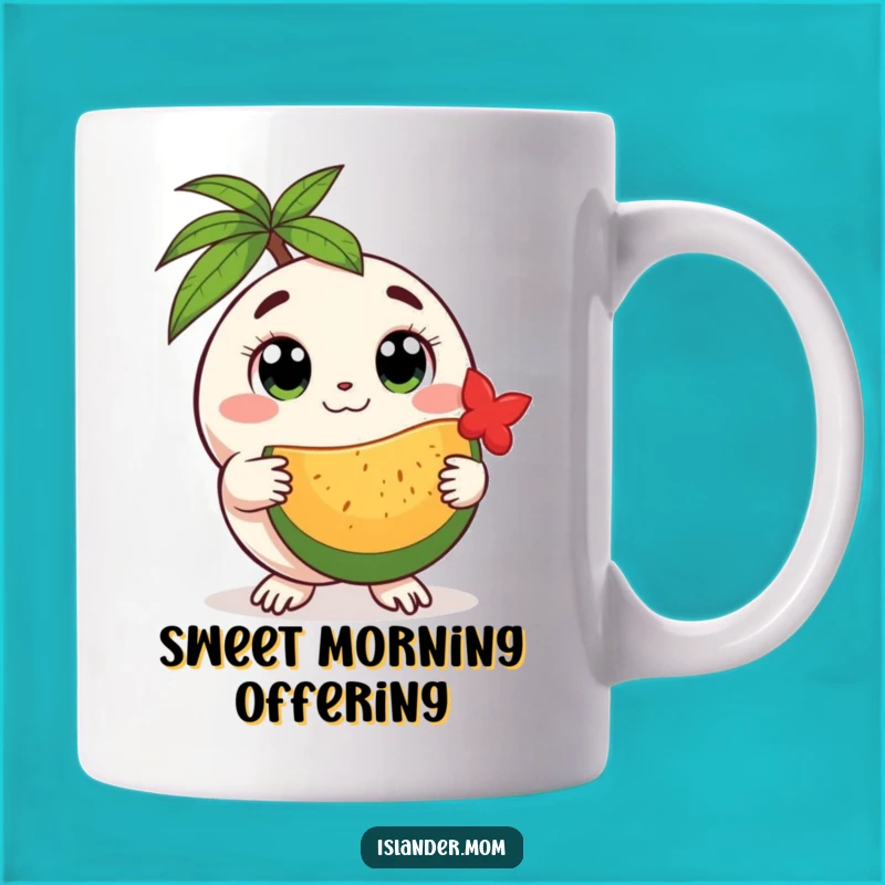 Funny Island Creature Mug: Gentle Offering of Tropical Delight