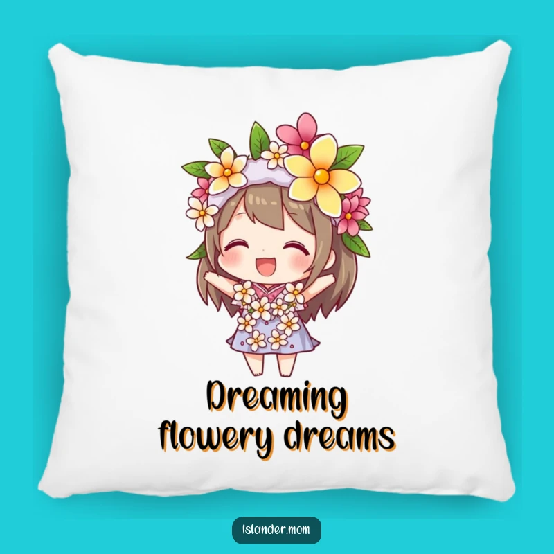 Funny Lei Head Balance Pillow - Cozy Tropical Accent Cushion