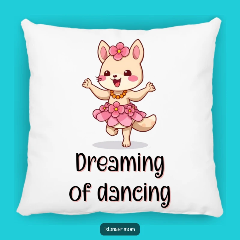 Funny Tropical Pillow, Cozy Island Animal Dancer Accent Pillow Gift