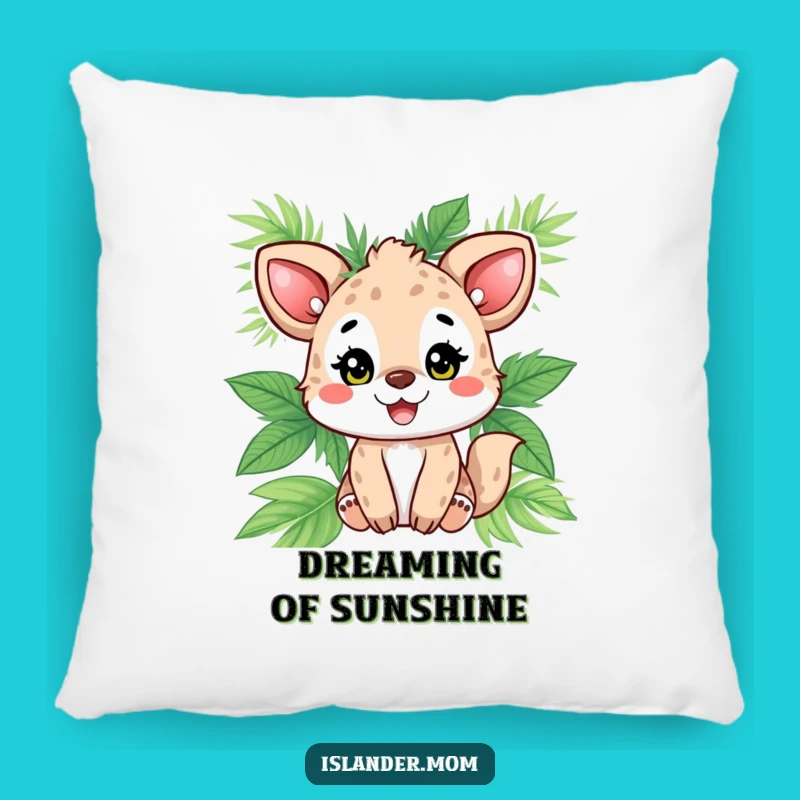 Funny Animal Palm Leaf Pillow: Cozy Up with Tropical Bliss