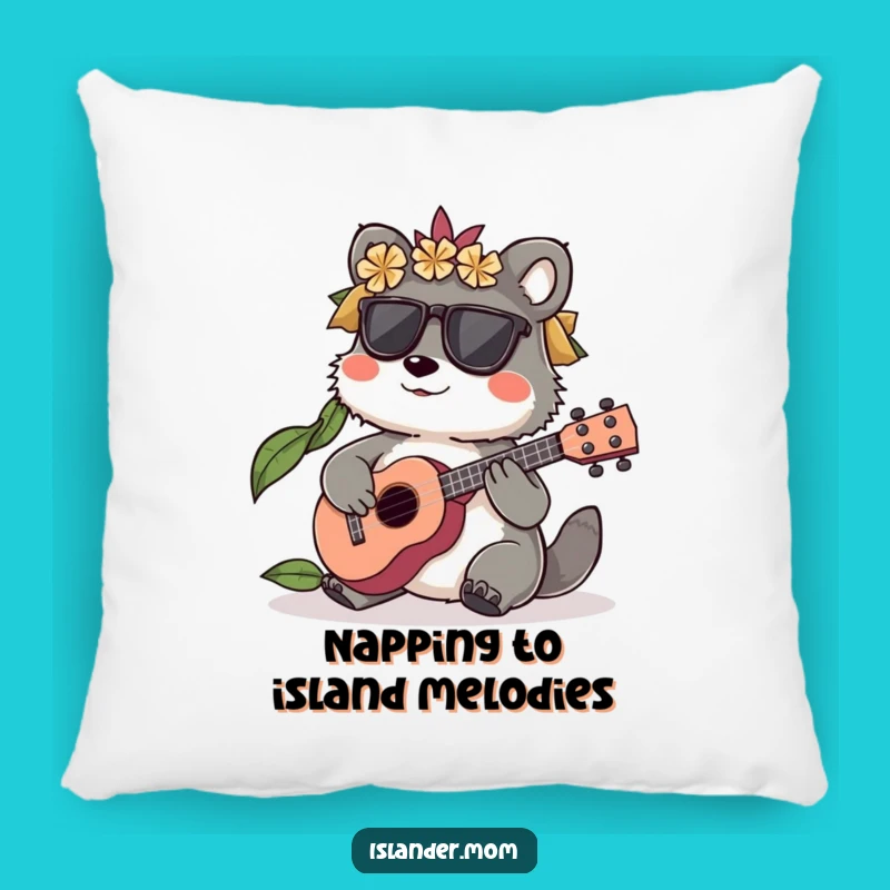 Funny Islander Animal Pillow: Ukulele Player for Cozy Musical Comfort