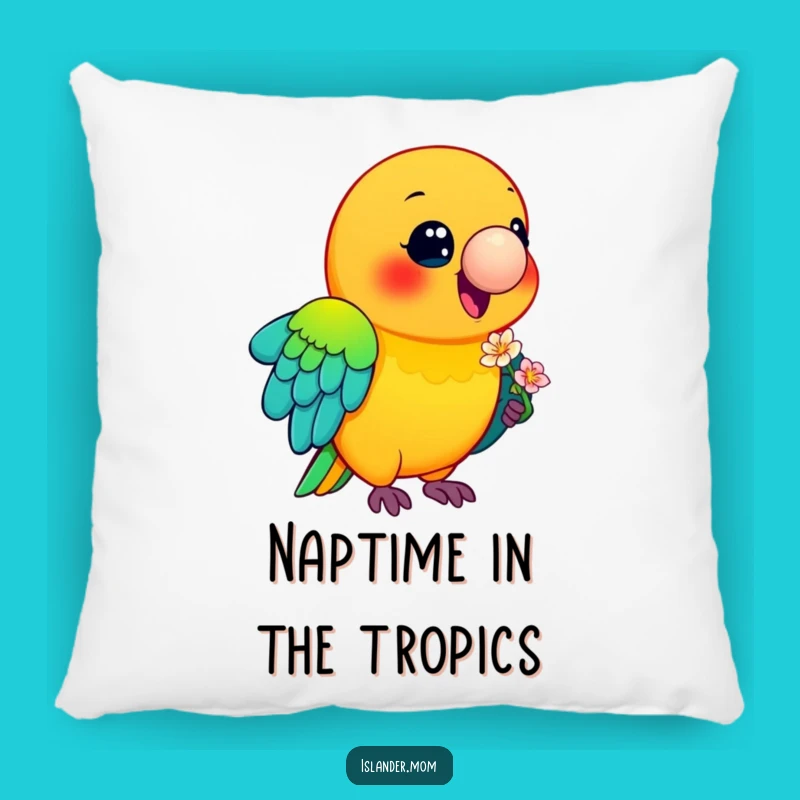 Funny Parrot Flower Beak Pillow: Cozy Colorful Bird Accent Pillow Funny Gift