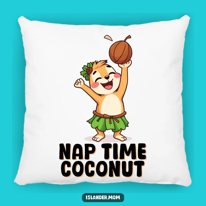 Funny Islander Animal Pillow: Coconut Toss Comfort, Perfect Hilarious Gift