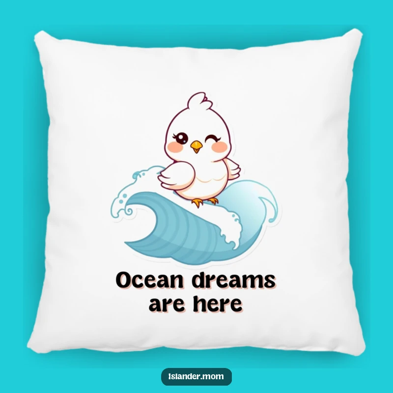 Funny Mama Bird Pillow - Comfy Coastal Accent Gift for Bird Lovers!