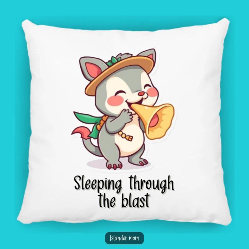 Funny Islander Animal Pillow: Conch Shell Blower for Cozy Tropical Comfort