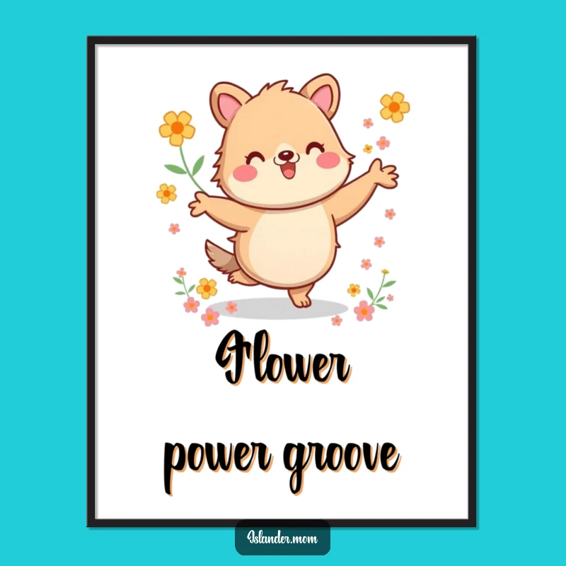 Funny Kawaii Dancer Digital Print: Instant Download, Energetic Animal Art, Perfect Funny Gift