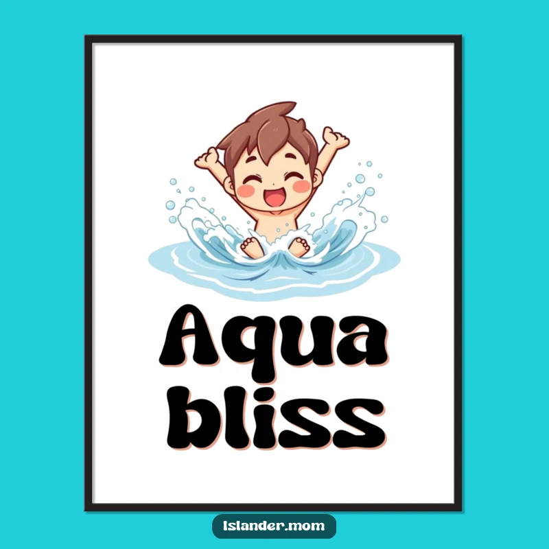 Funny Islander Ocean Splash Digital Art - Instant Beachy Vibes