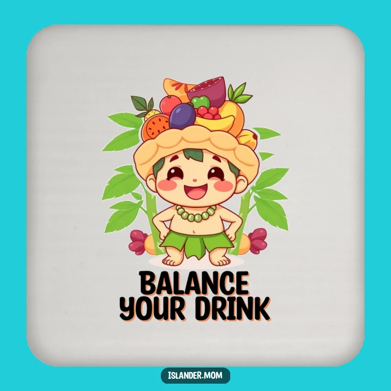 Funny Fruit Balance Coaster: Protect Your Table with Cute Islander's Skill, Fun Funny Gift
