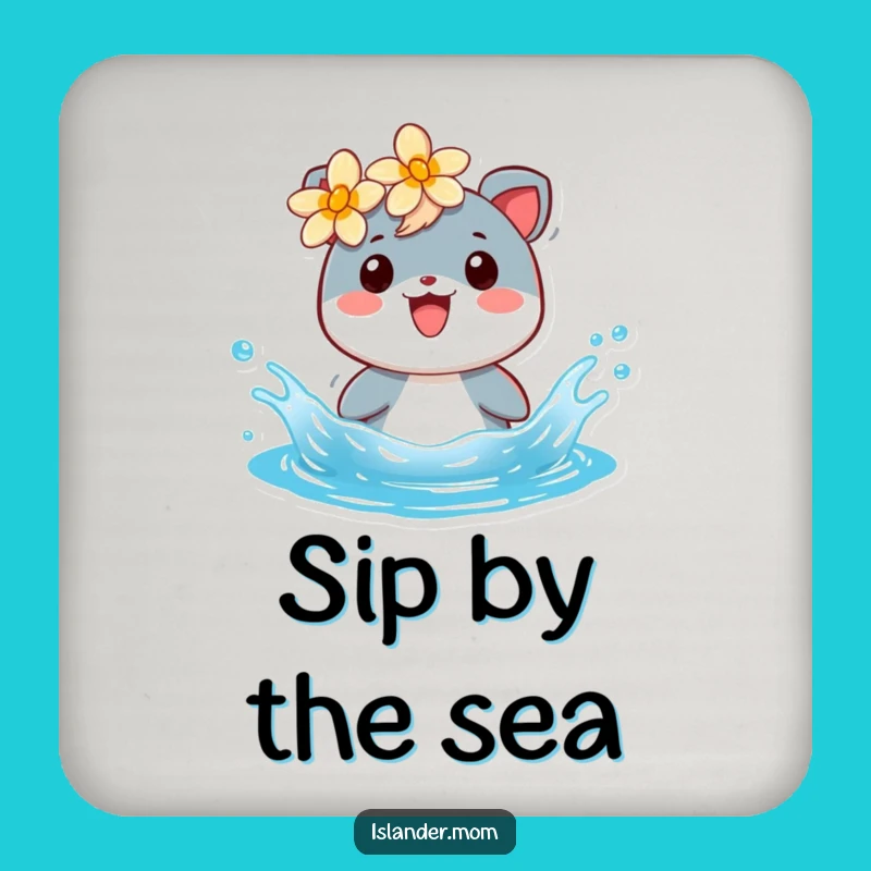 Funny Cheerful Islander Animal Coaster: Keep Your Drinks Cool!