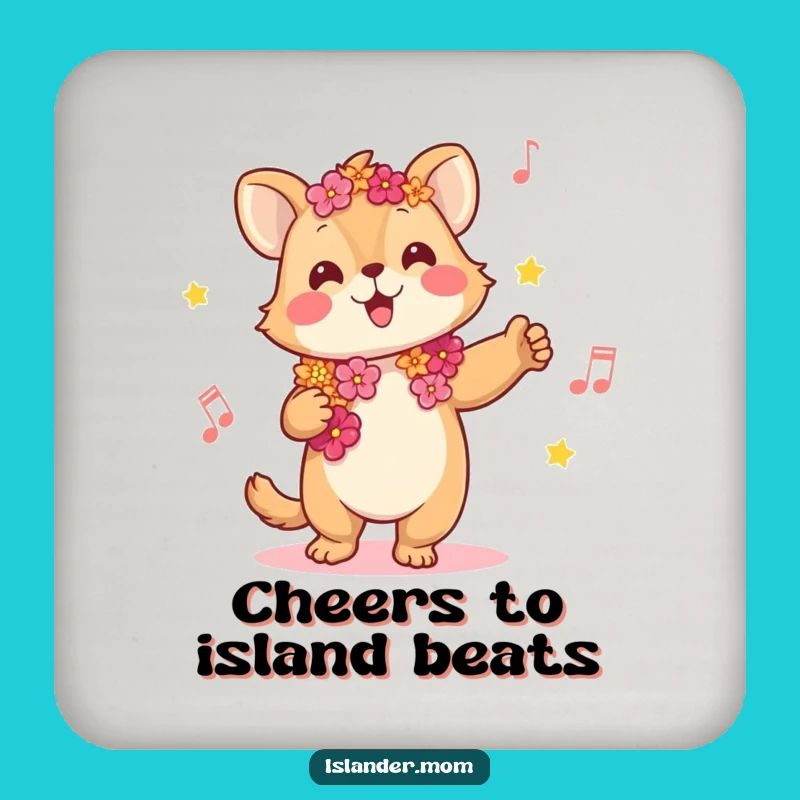 Funny Kawaii Music Animal Coaster Set - Hilarious Tropical Protection