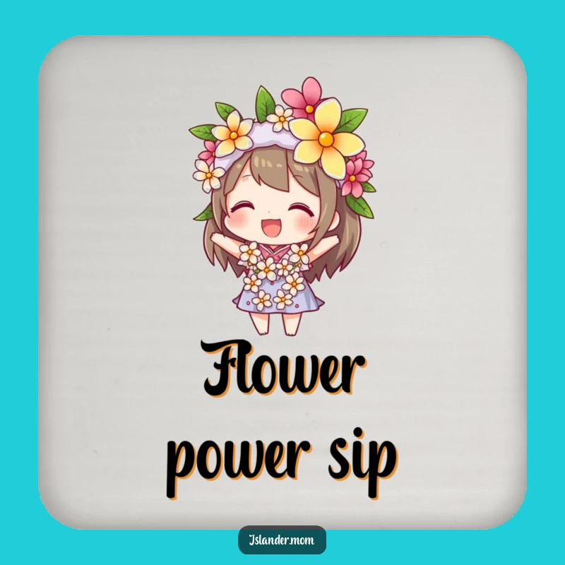 Funny Lei Head Balance Coaster - Tropical Table Protector