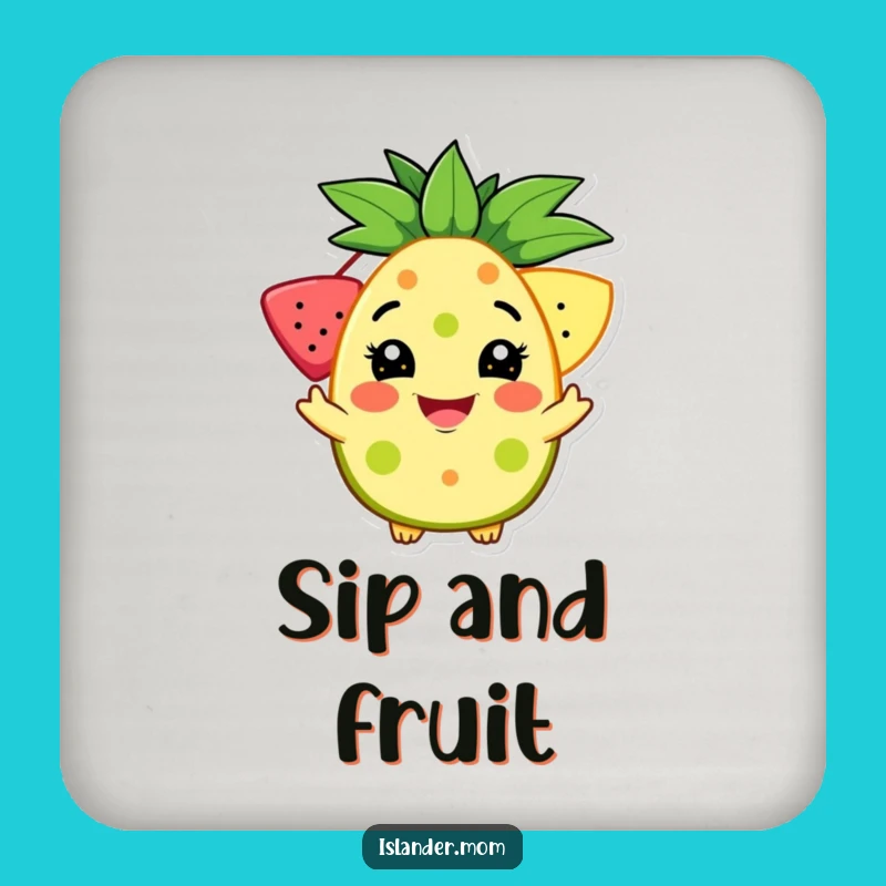 Funny Tropical Fruit Offer Coaster - Welcoming Drink Rest