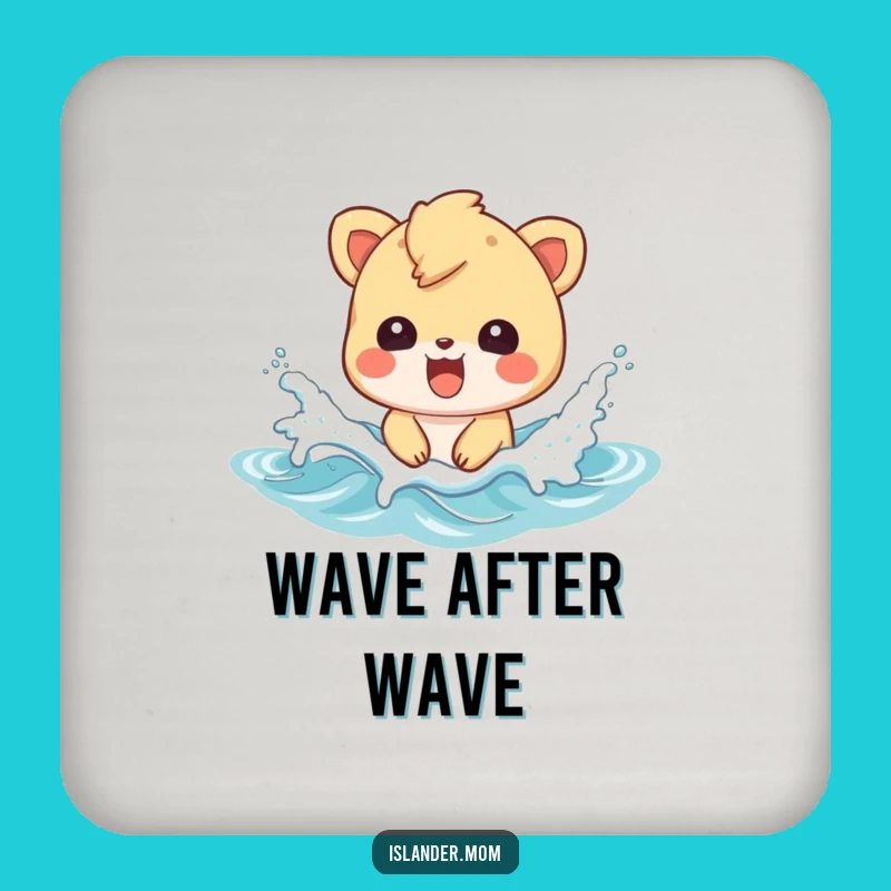 Funny Islander Wave Splash Coasters - Beach Drink Protection