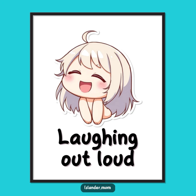 Funny Laughing Character Poster: Joyful Wall Art, Perfect Funny Gift